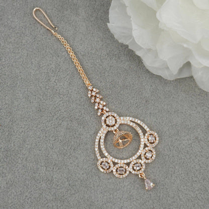 Evana CZ Mangtikka - Rose Gold - Fancy Fab Jewels