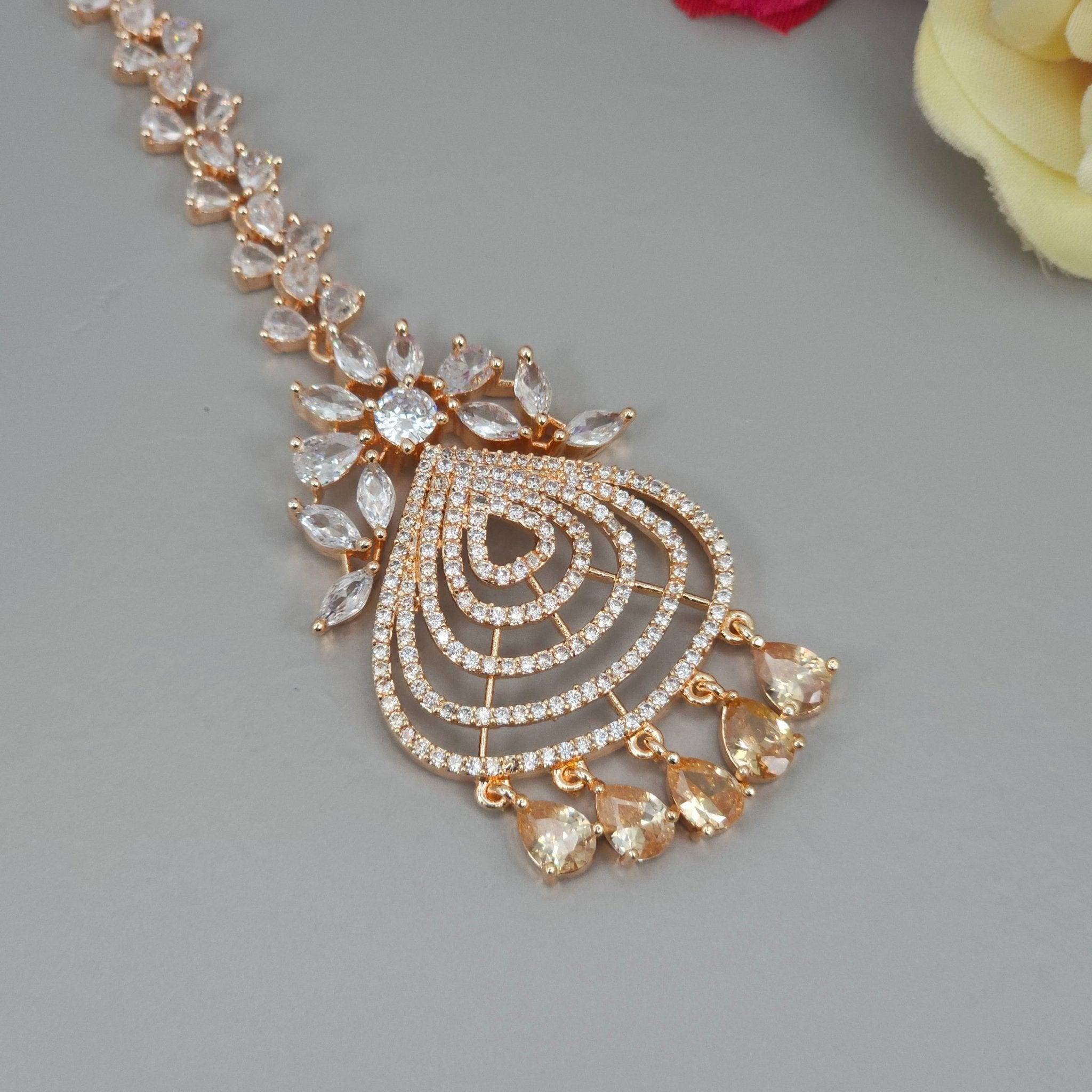 Mia CZ Mangtikka - Rose Gold - Fancy Fab Jewels