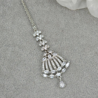 Small American Diamond Mangtikka - Silver - Fancy Fab Jewels