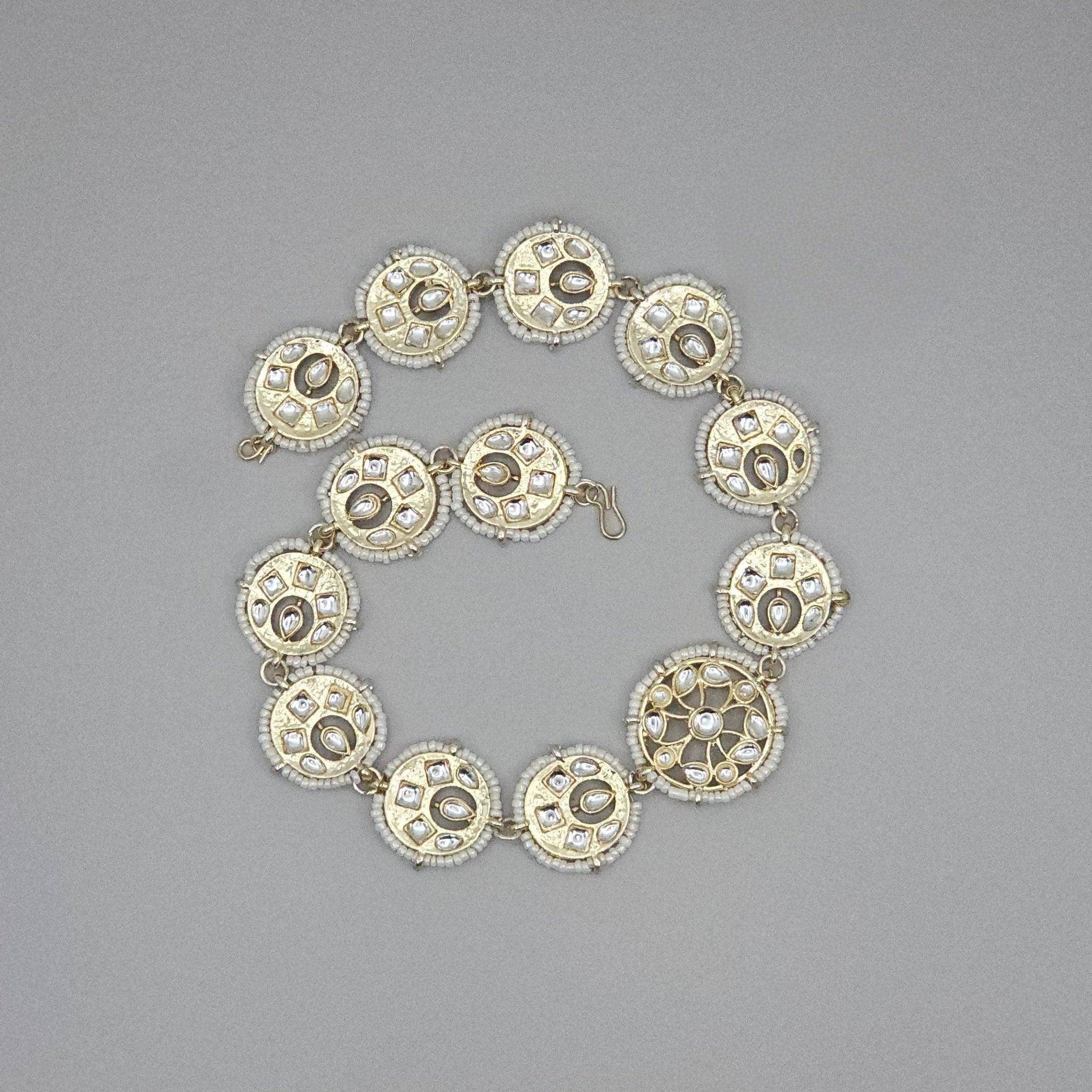 Lina White Kundan Headband - Fancy Fab Jewels