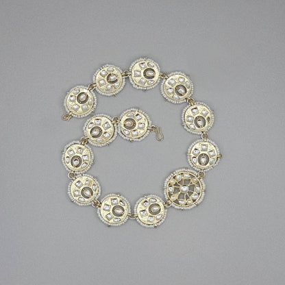 Lina White Kundan Headband - Fancy Fab Jewels