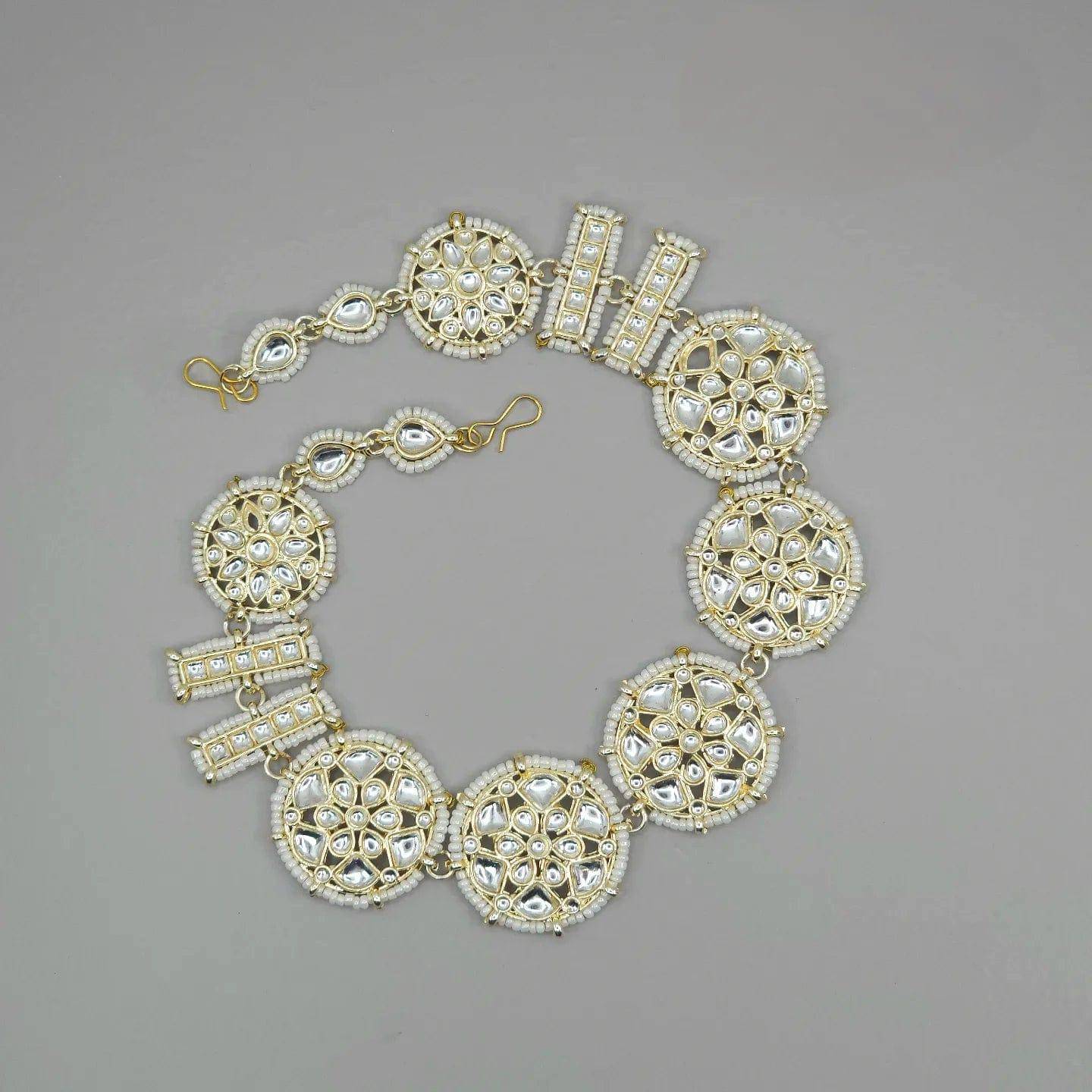 Maya White Kundan Headband - Fancy Fab Jewels