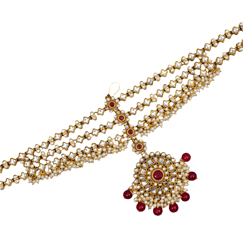 Bahara Kundan Bridal Mathapatti/Headchain - Fancy Fab Jewels