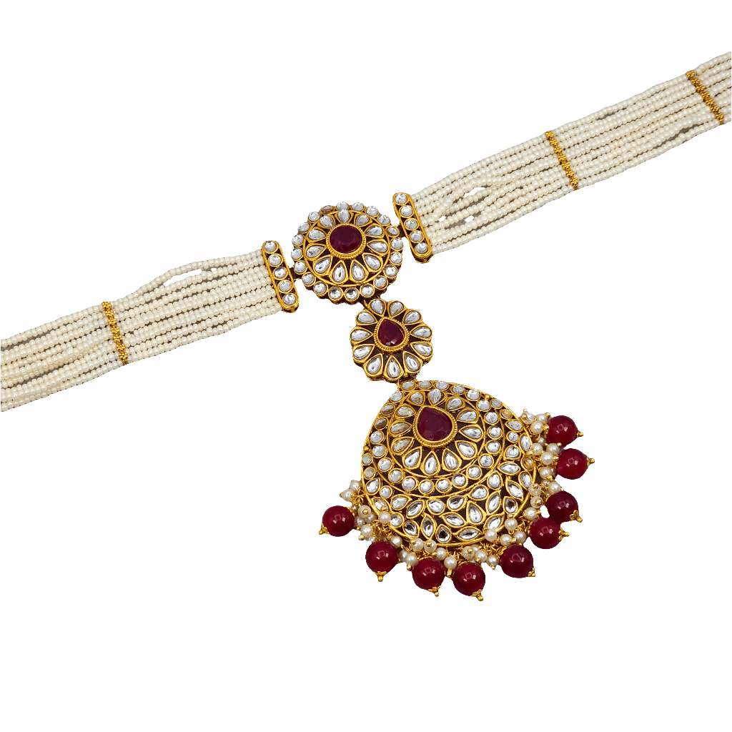 Mona Kundan Bridal Mathapatti/Headchain - Fancy Fab Jewels