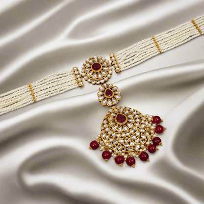 Mona Kundan Bridal Mathapatti/Headchain - Fancy Fab Jewels