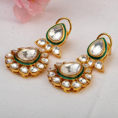 Naleen - Kundan Necklace Set with Earrings - Fancy Fab Jewels