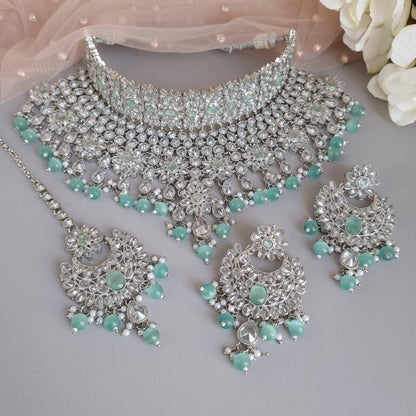 Noorjahan Necklace Set Mint - Fancy Fab Jewels