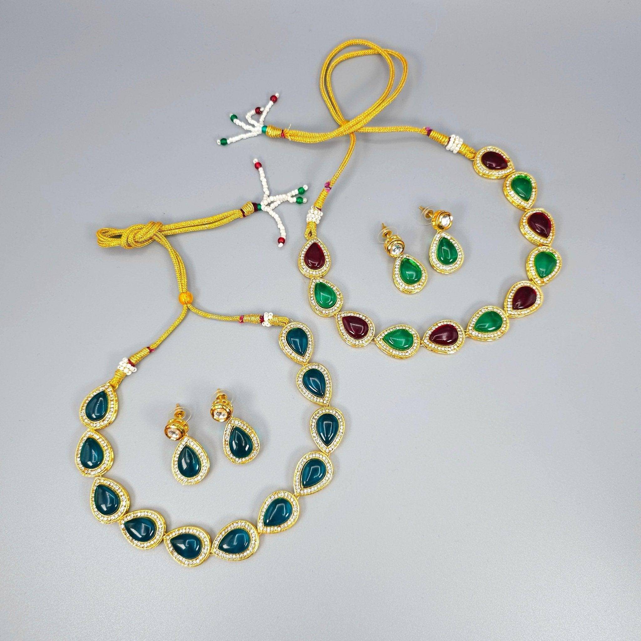 Naira- Sleek Kundan Choker Set - Fancy Fab Jewels