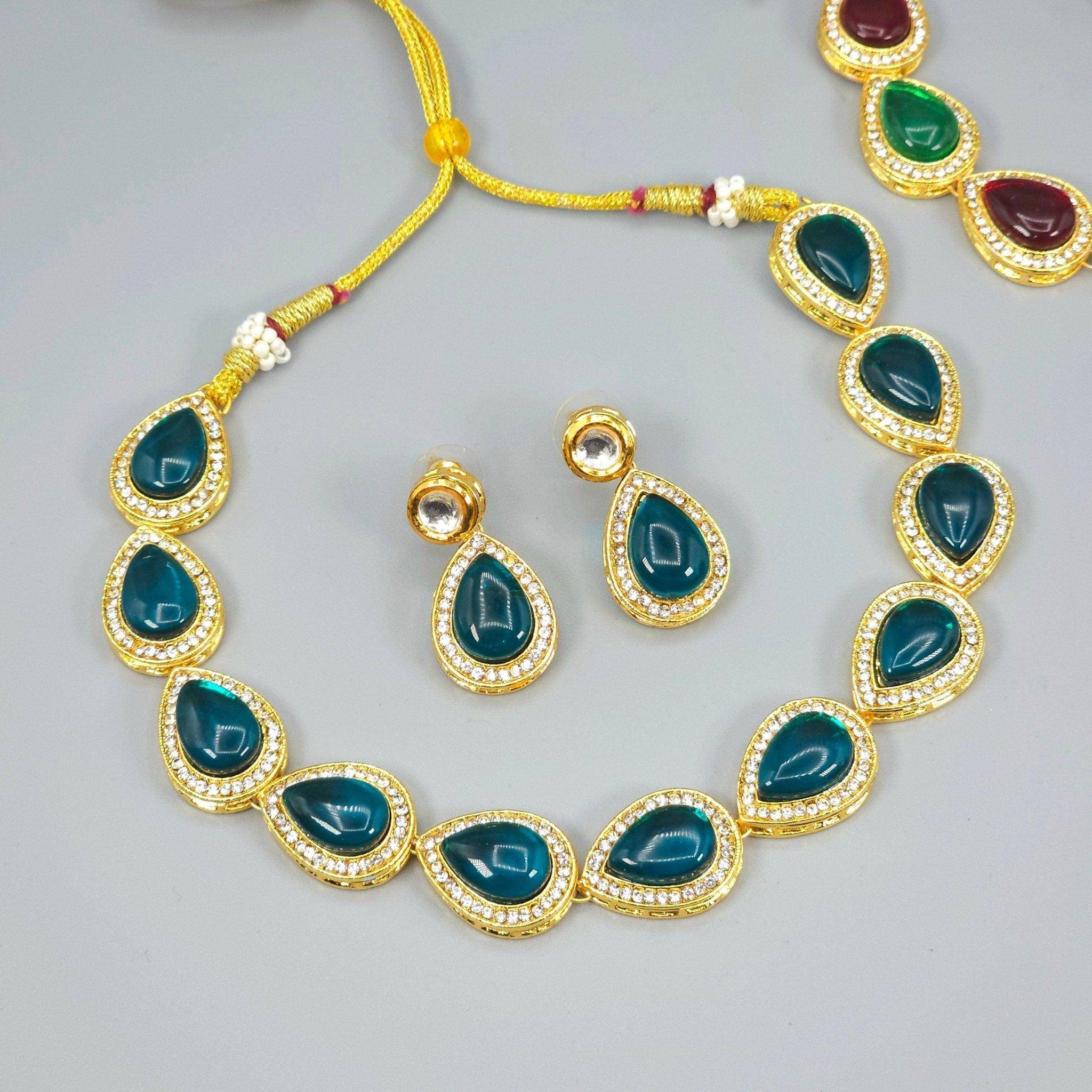 Naira- Sleek Kundan Choker Set - Fancy Fab Jewels