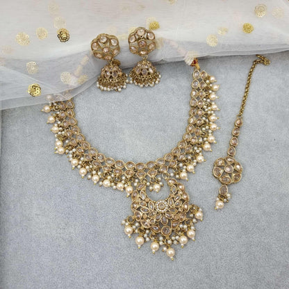 Akila Polki Bridal Choker Set - Fancy Fab Jewels