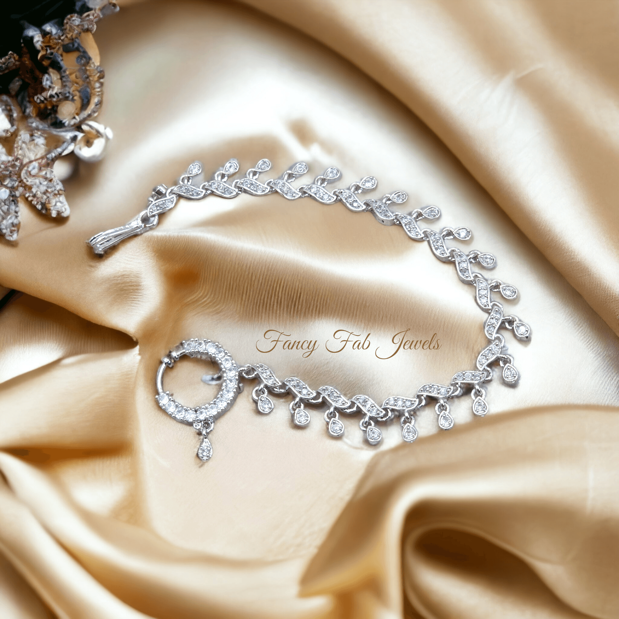 1.5cm wide American diamond nose ring with chain - silver – Nose Ring | Fancy Fab Jewels UK
