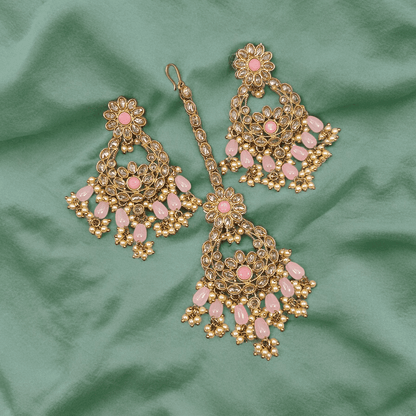 Amal Antique Polki Tikka Set - Fancy Fab Jewels