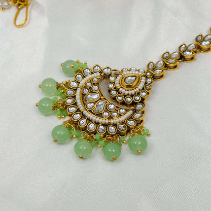 Ayna Kundan Jhumki Tikka Set - Fancy Fab Jewels