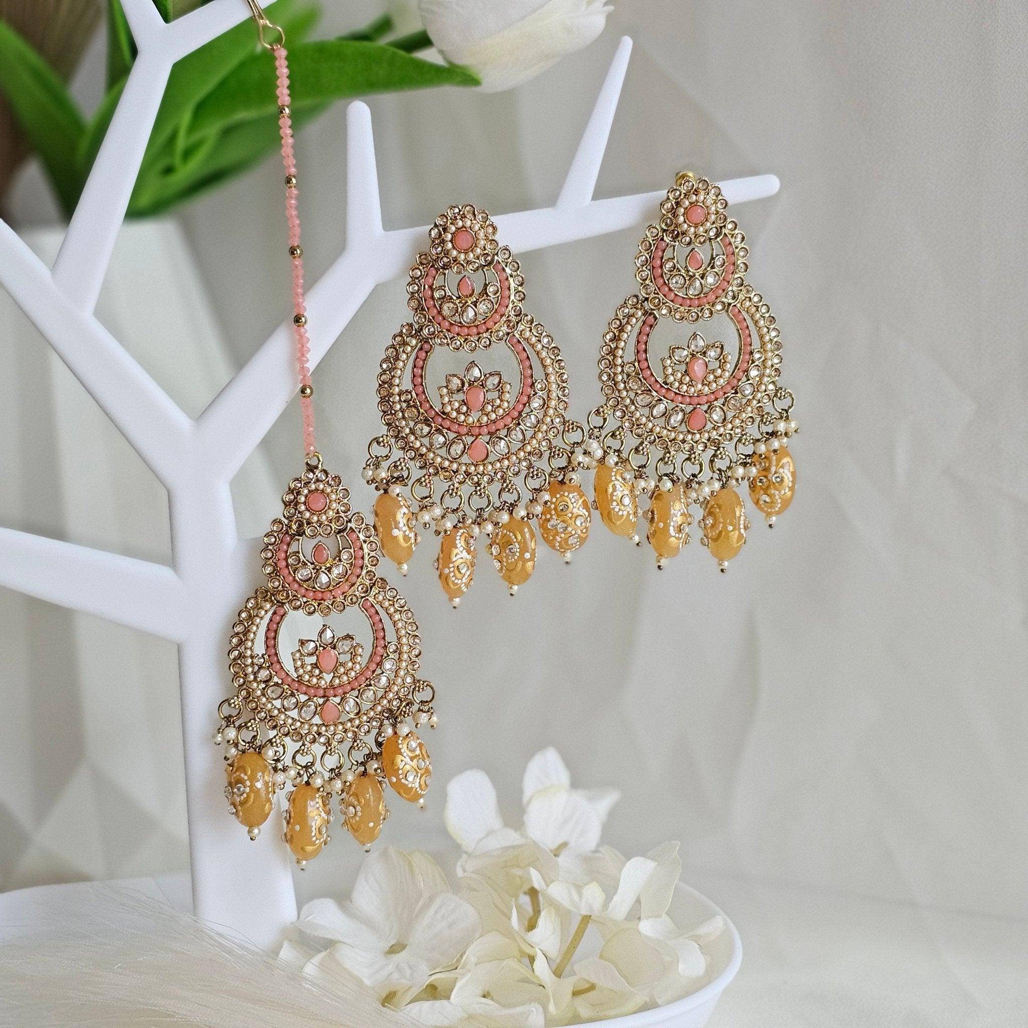 Manika - Champagne Tikka Set - Fancy Fab Jewels