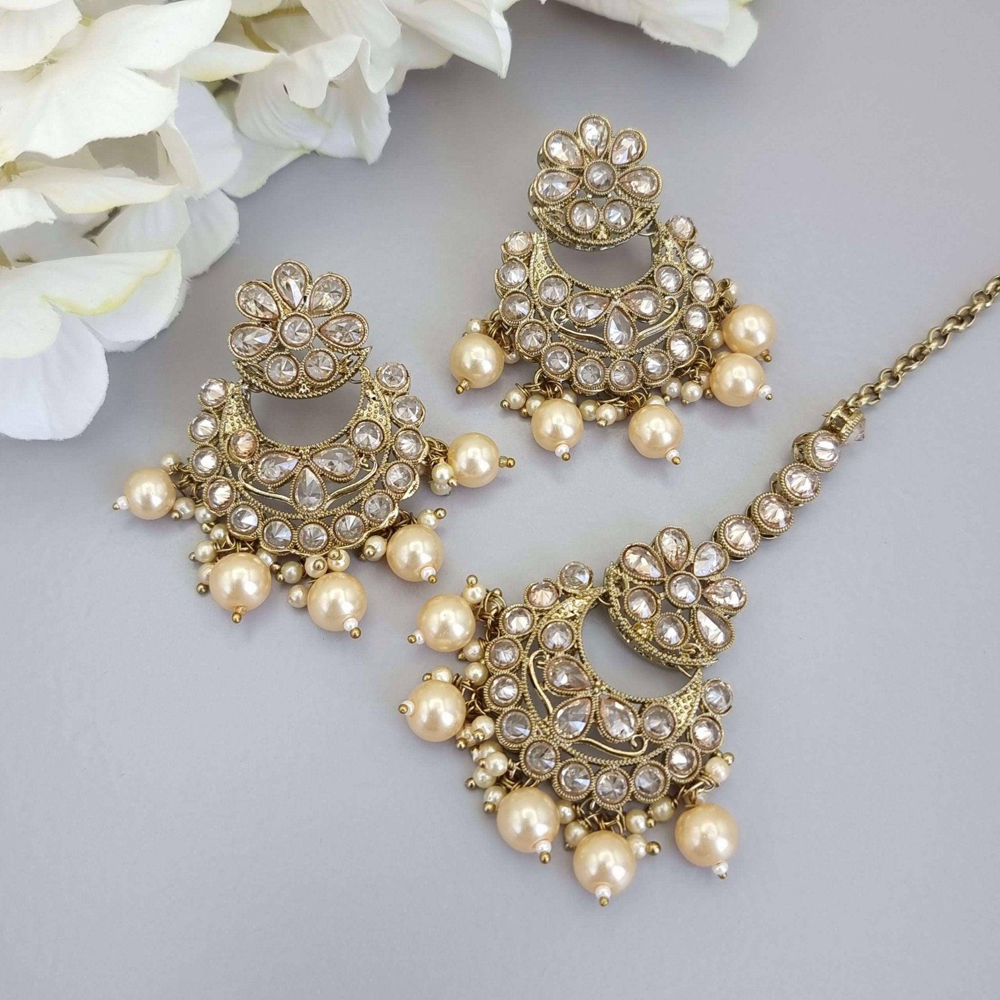 Gold polki tikka set - Fancy Fab Jewels