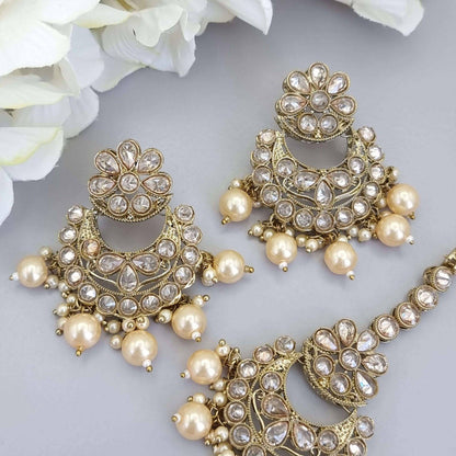 Gold polki tikka set - Fancy Fab Jewels