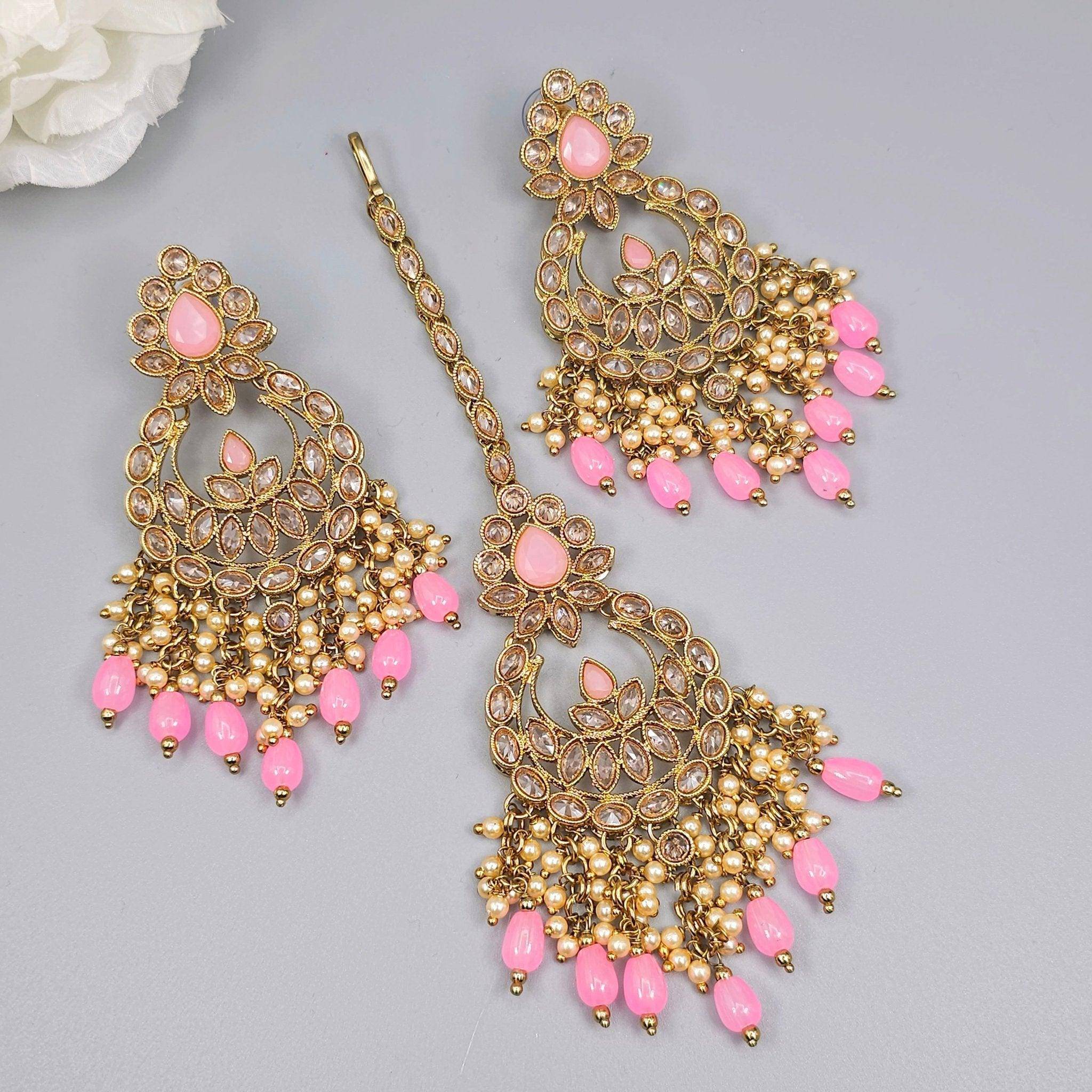 Aman Antique Polki Tikka Set - Fancy Fab Jewels