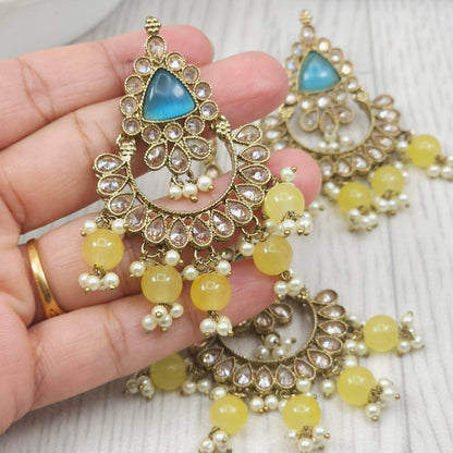 Sharia Earrings and Tikka Set - Fancy Fab Jewels