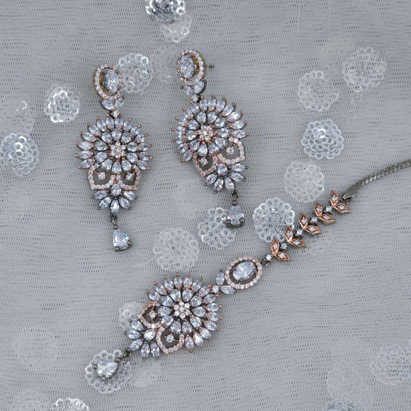 Rania AD Earrings Tikka Set - Fancy Fab Jewels