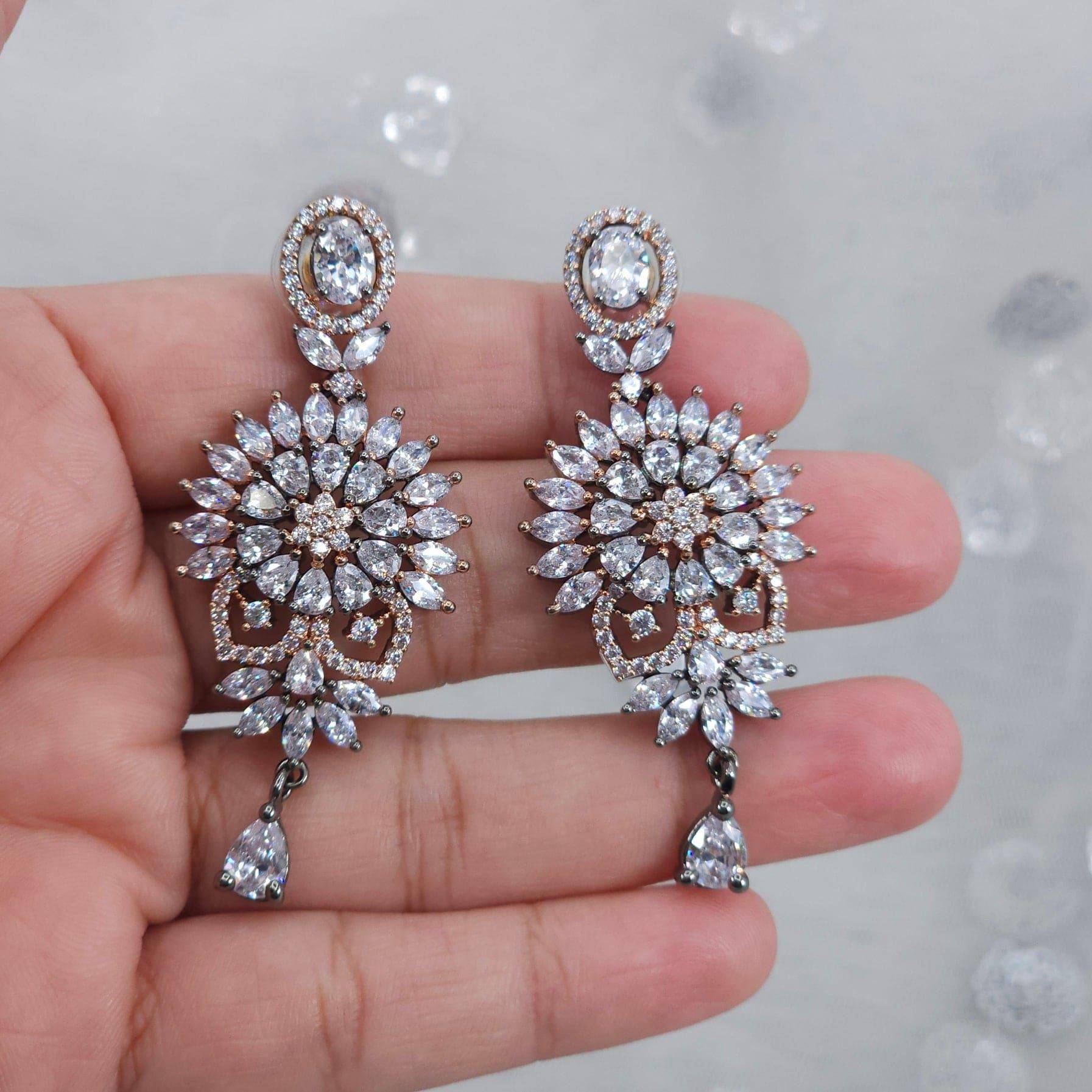 Rania AD Earrings Tikka Set - Fancy Fab Jewels