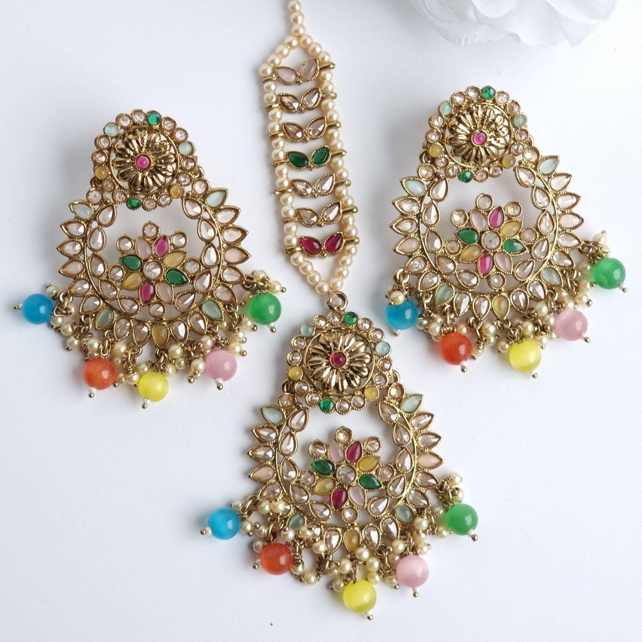 Jhilmil Chandbali Tikka Set - Fancy Fab Jewels