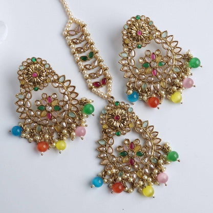 Jhilmil Chandbali Tikka Set - Fancy Fab Jewels