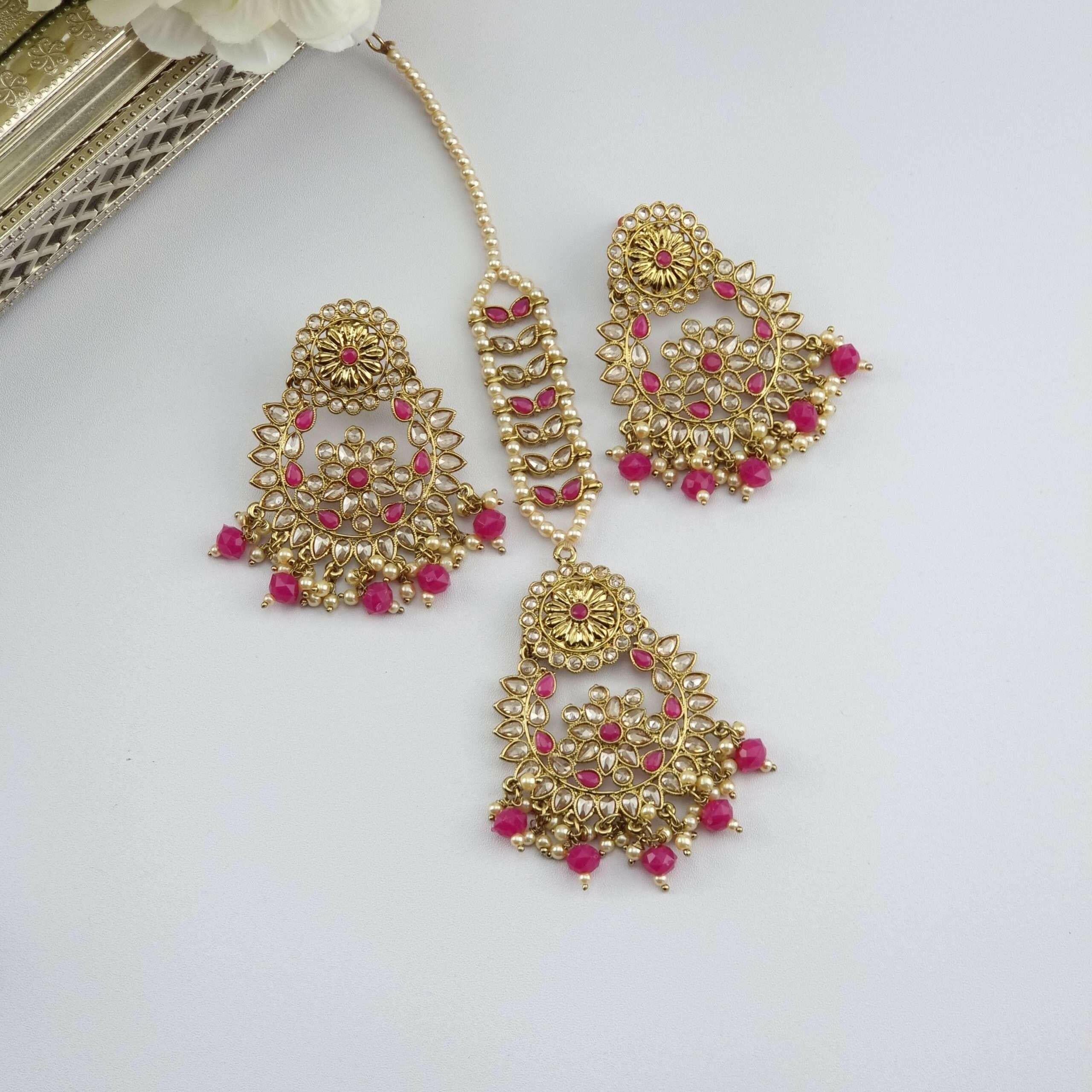 fancyfab Jewels Tikka set JHILMIL Chandbali Tikka Set