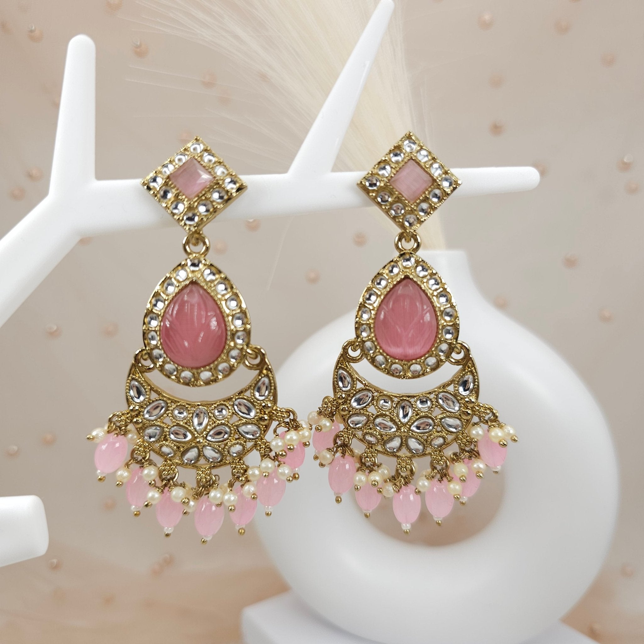 drop gold pearl earrings