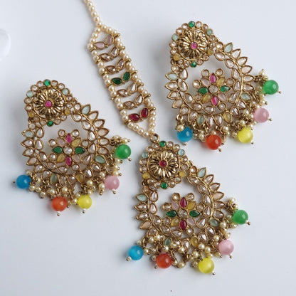 JHILMIL Chandbali Tikka Set - Fancy Fab Jewels