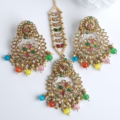 JHILMIL Chandbali Tikka Set - Fancy Fab Jewels