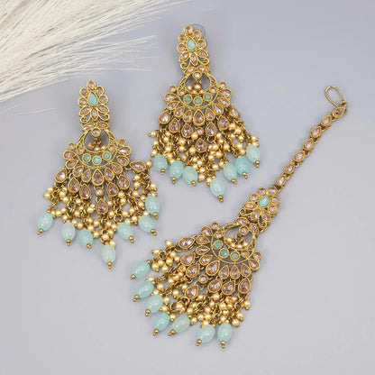 Meera Earrings and Tikka Set - Fancy Fab Jewels