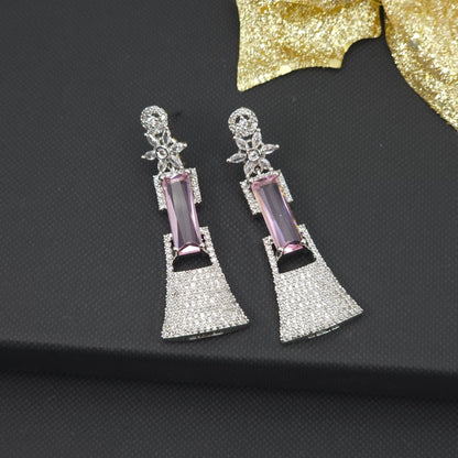 Namiya - American Diamond Silver Earrings - Fancy Fab Jewels