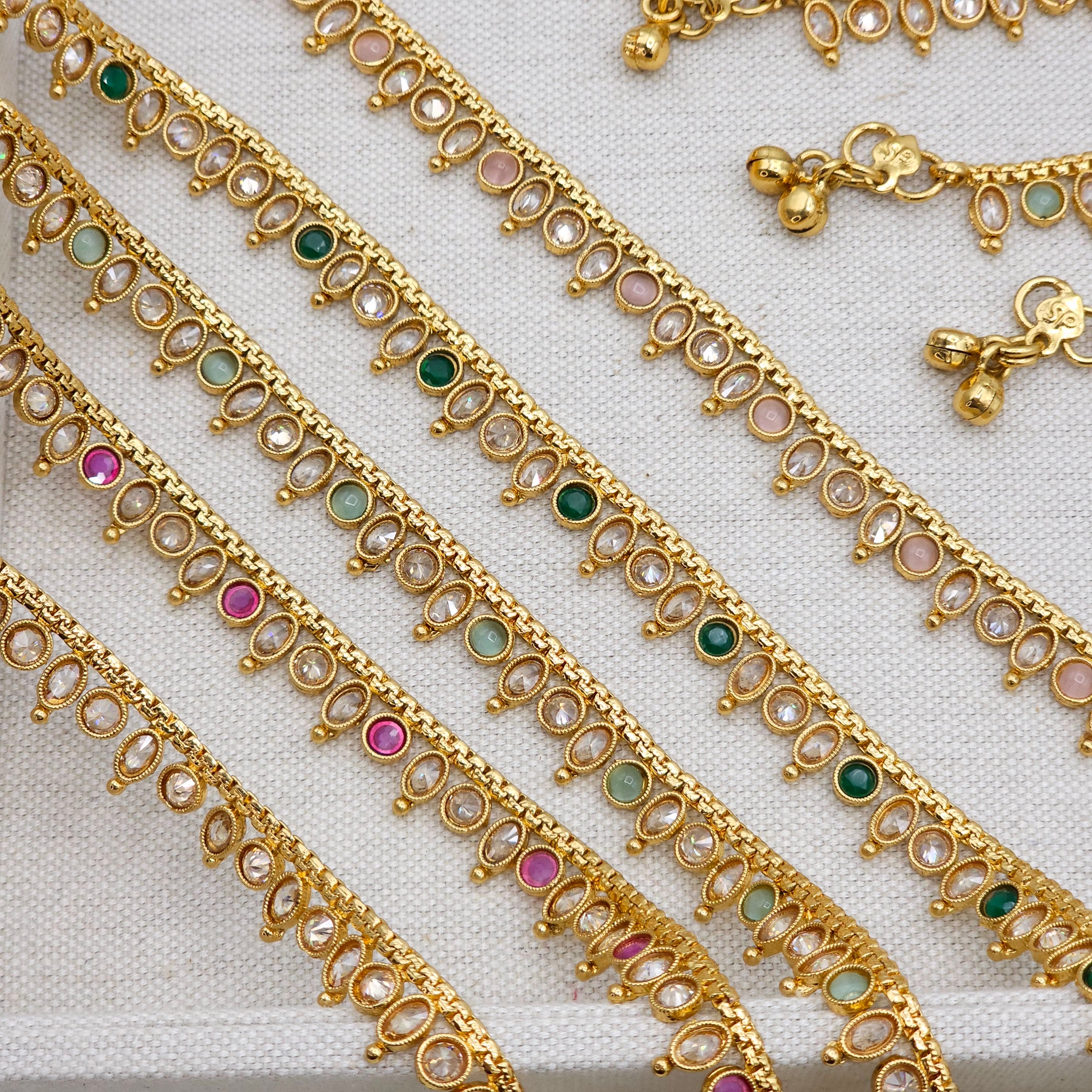 Roma Gold Plated polki Anklets