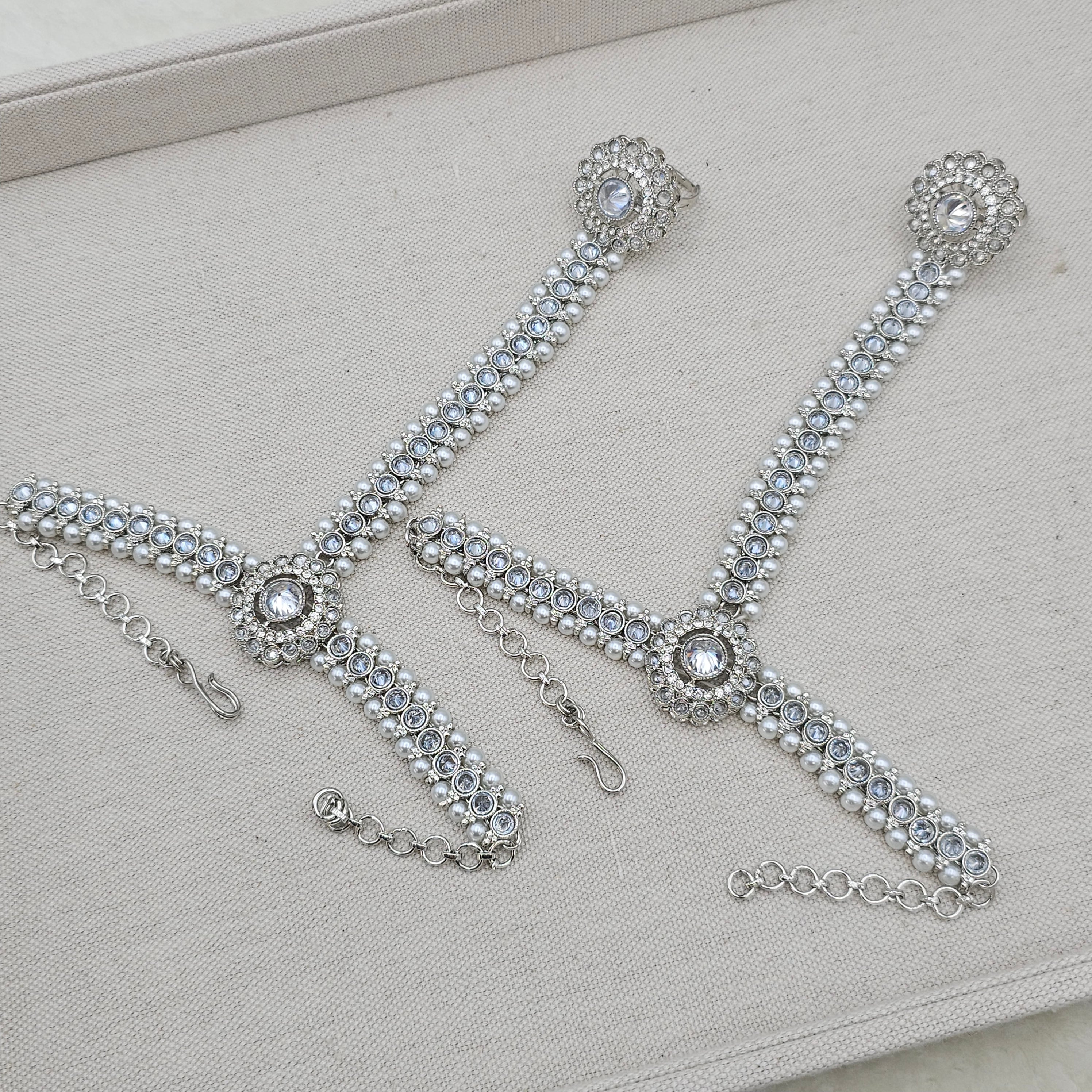 FFJ Kundan Hathphool Hand Harness