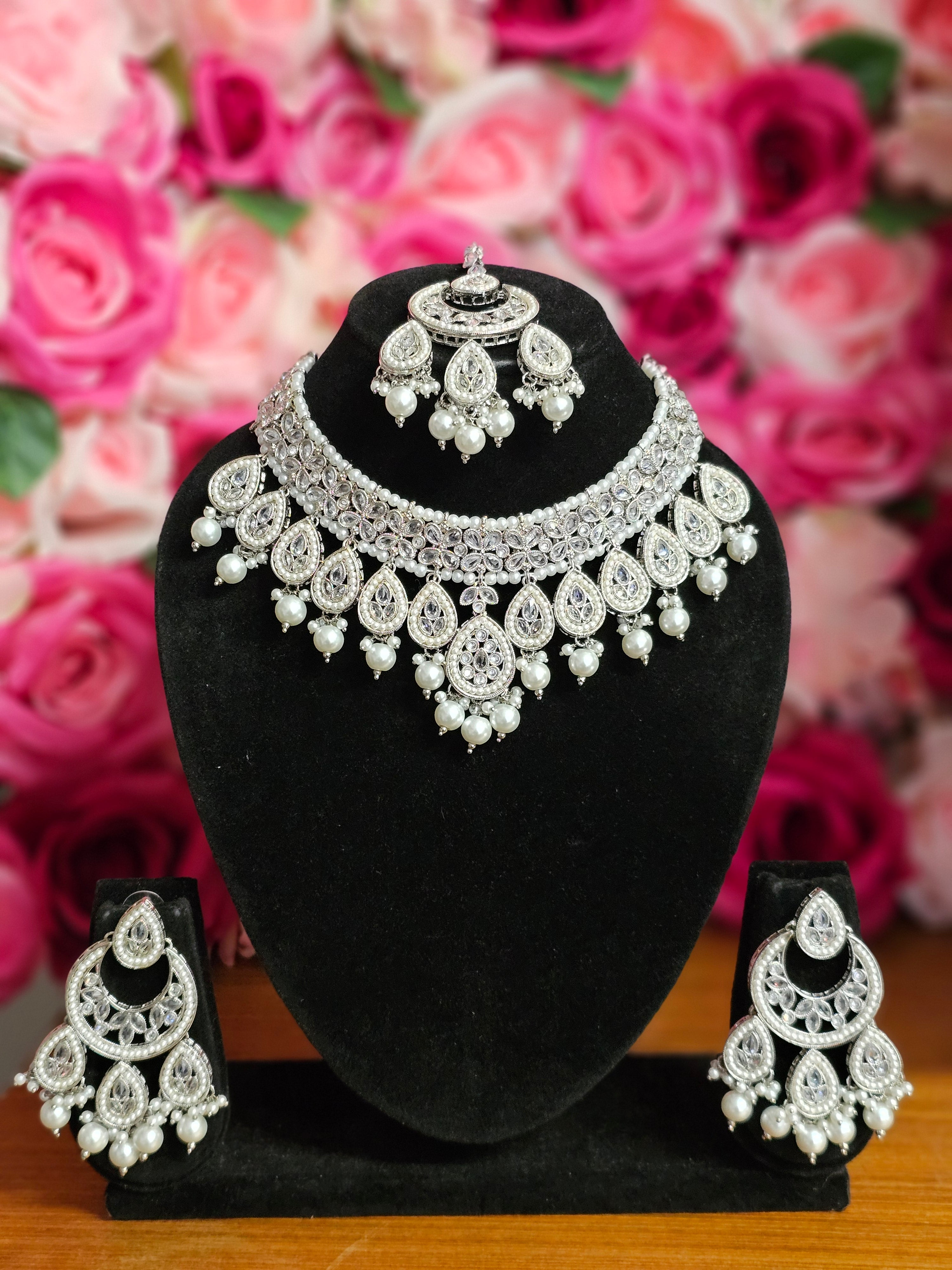 Heeriye Silver Polki Jewellery Set