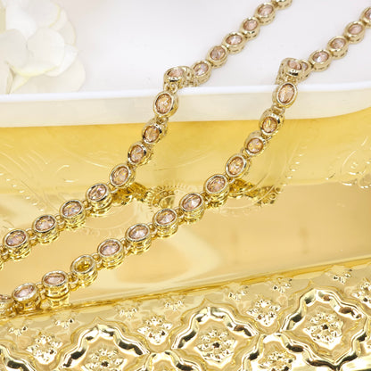 Shruti - Antique Gold Polki Pearl Detail Indian Waist Chain.