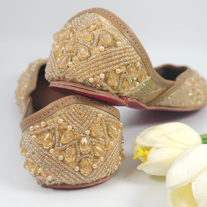 Jhilmil Gold Embelised Bridal Juttis.