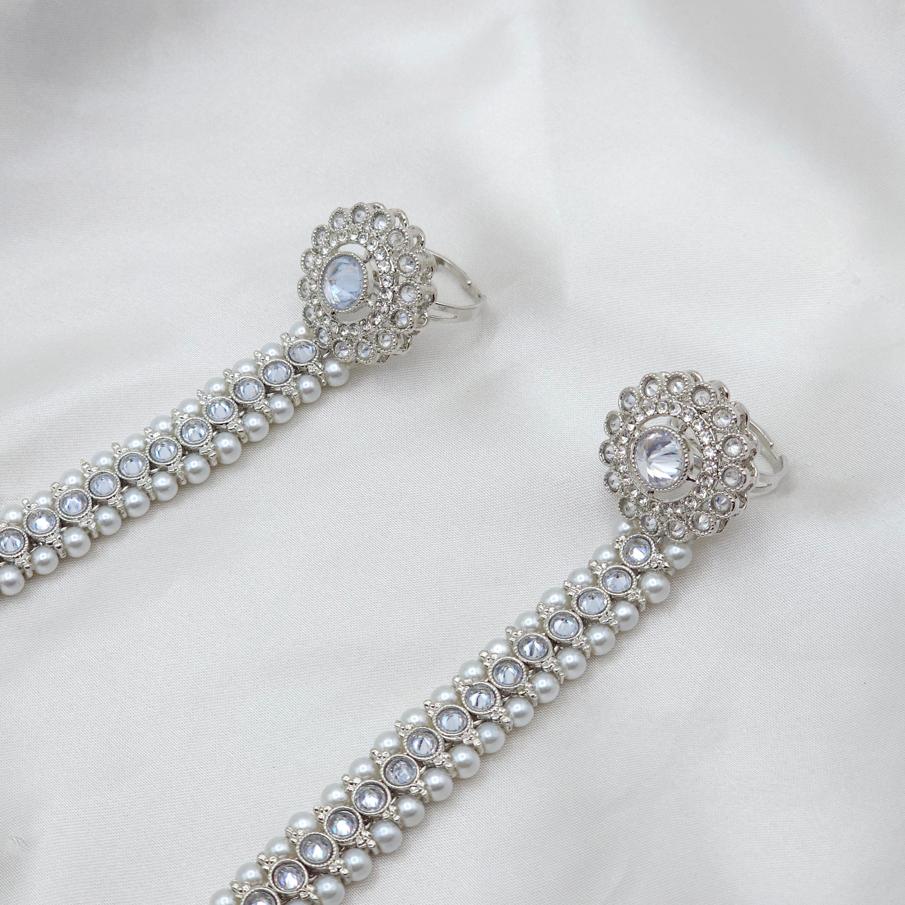 FFJ Kundan Hathphool Hand Harness