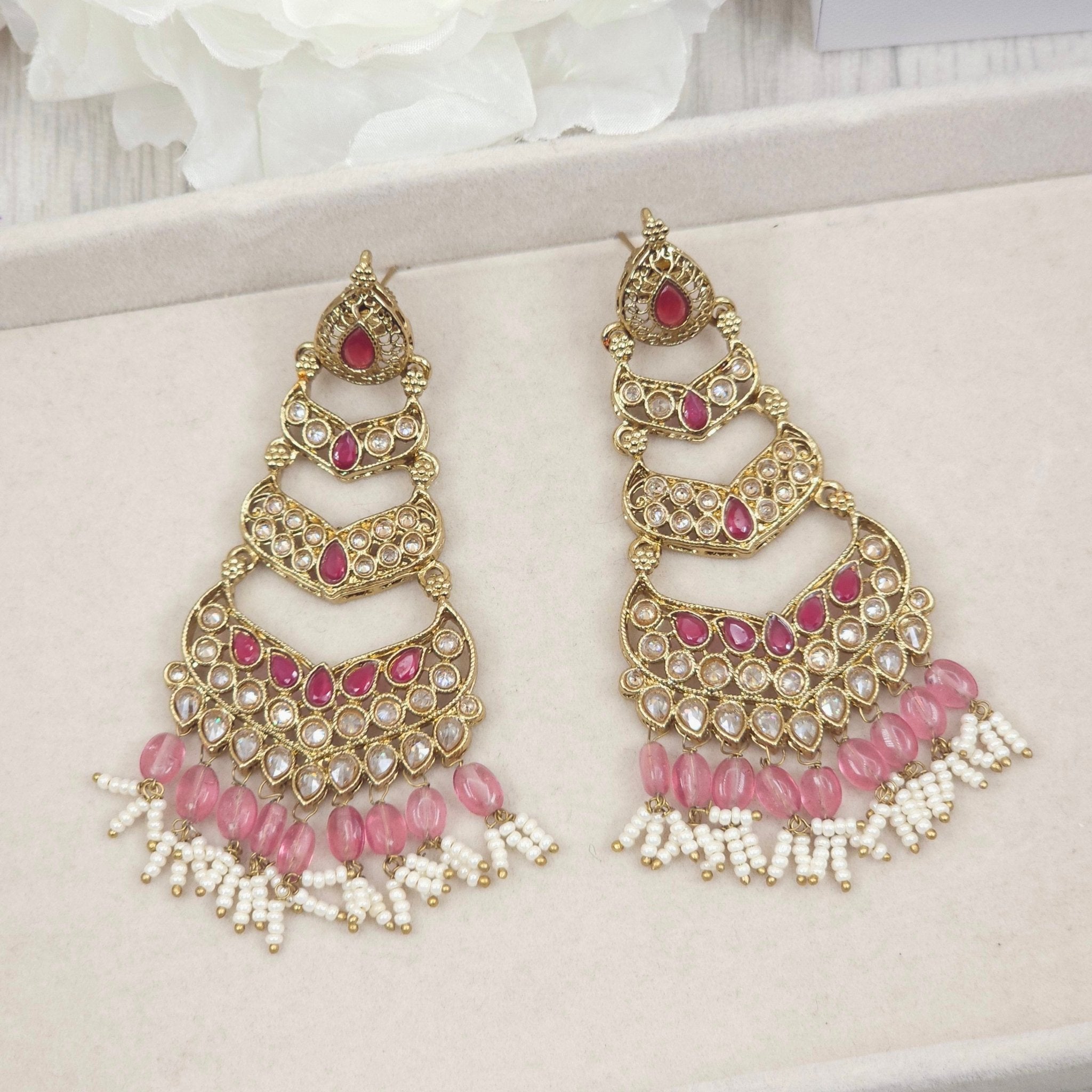 rose gold drop earrings